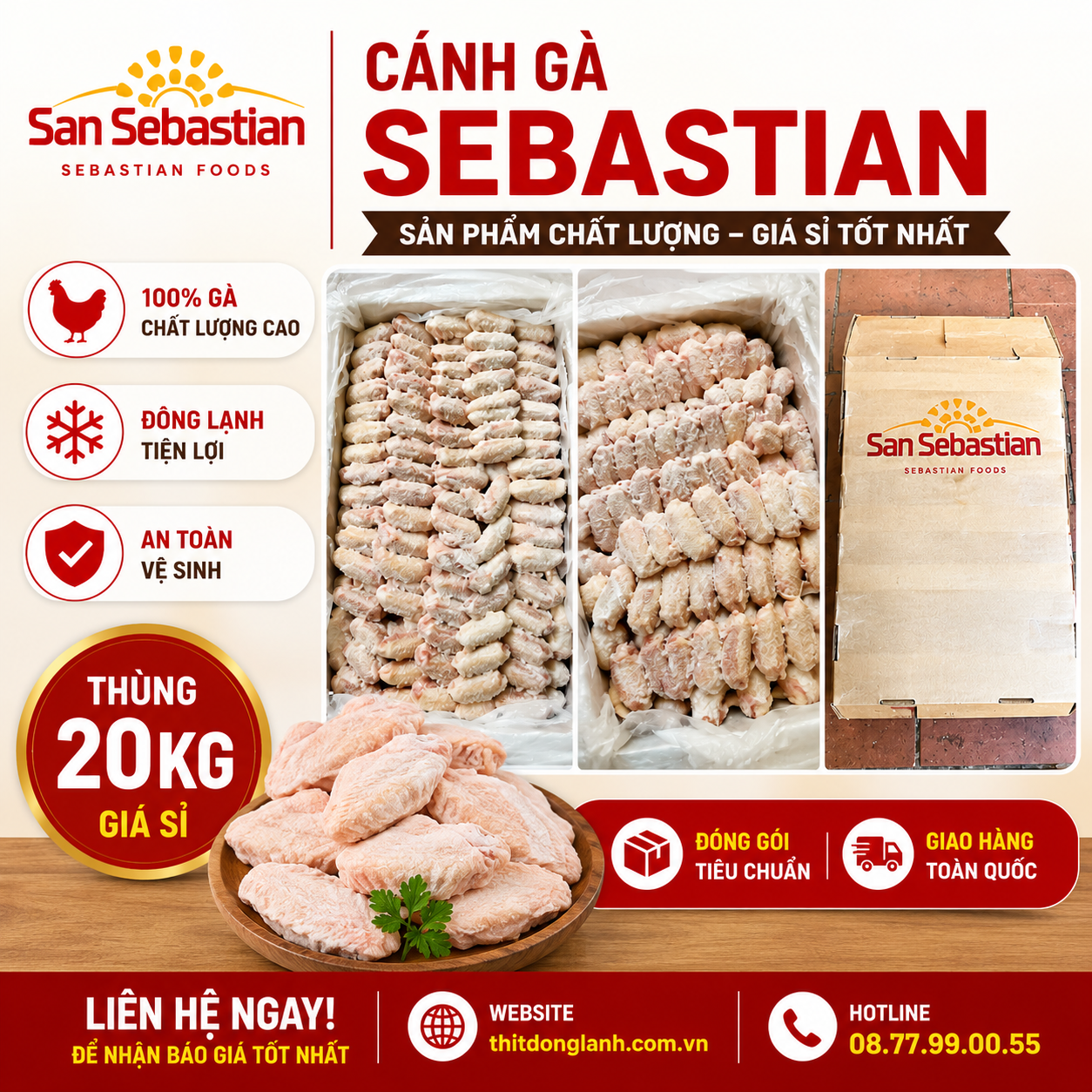 Cánh Gà Sebastian Giá Sỉ
