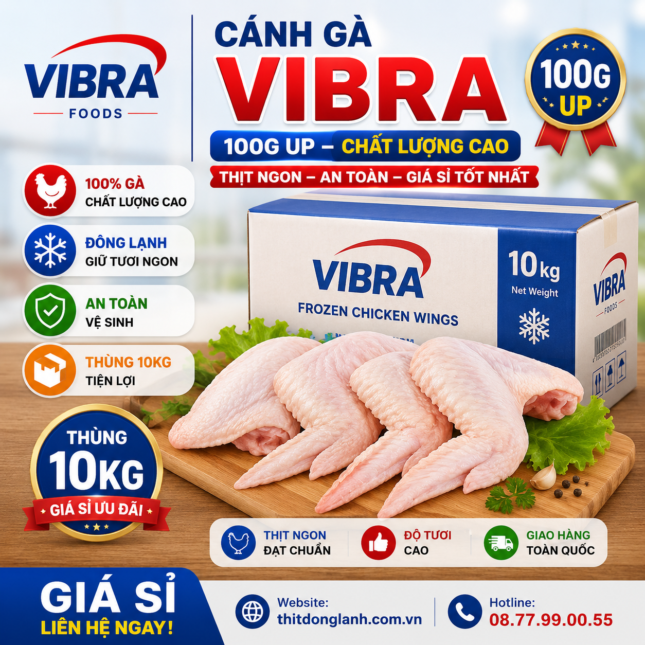 Cánh Gà Vibra 100g Up Giá Sỉ