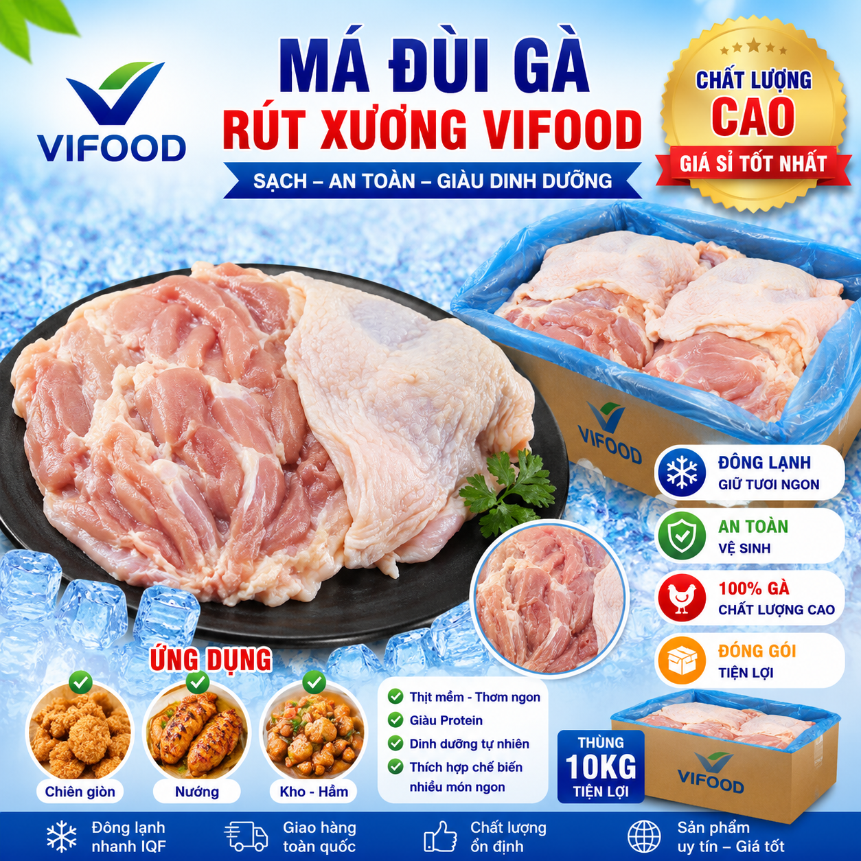 Má Đùi Gà Rút Xương Giá Sỉ